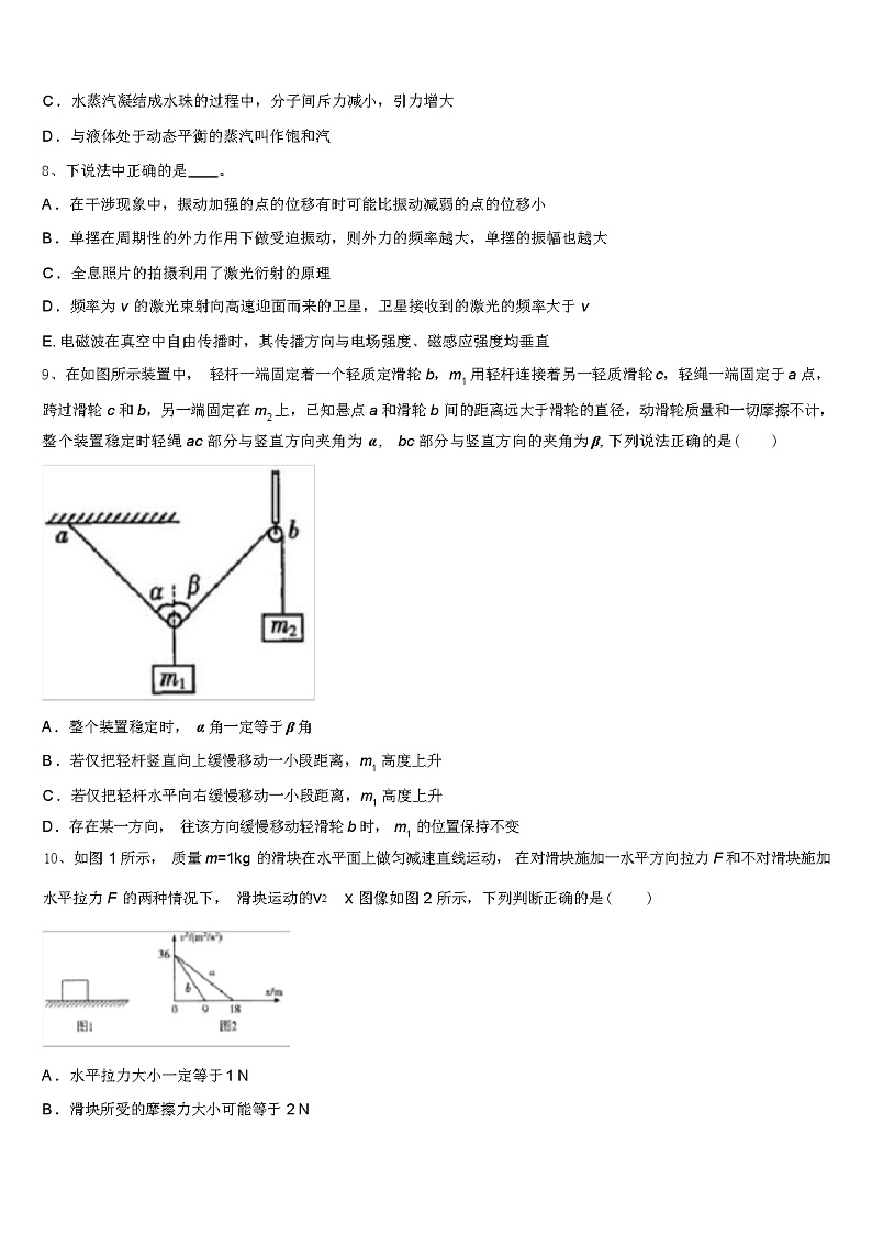 2024 年广西百色市高考物理模拟试卷（解析版）第3页