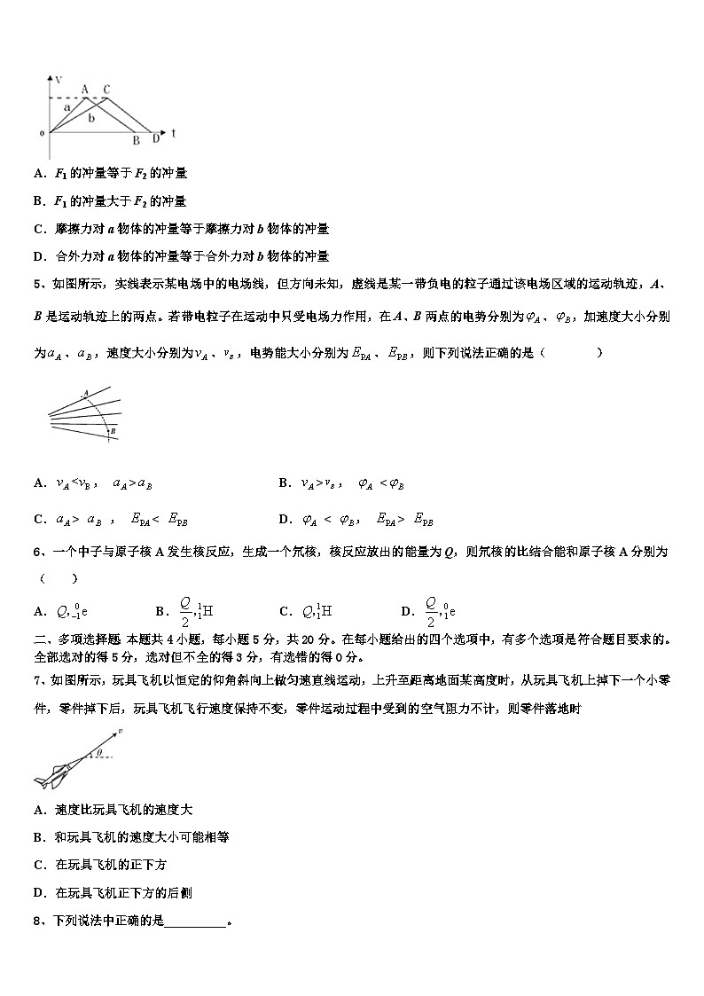 河北省重点中学2024年第二学期高三模拟物理试卷第2页