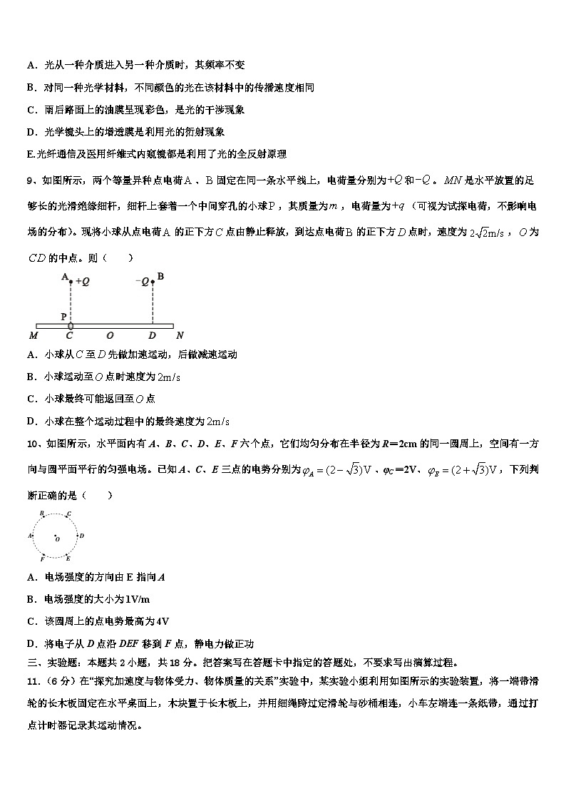 河北省重点中学2024年第二学期高三模拟物理试卷第3页