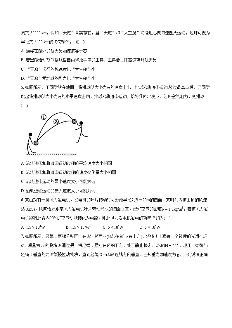2023-2024学年江西省赣州市高三适应性考试物理试卷（5月）(含详细答案解析)02