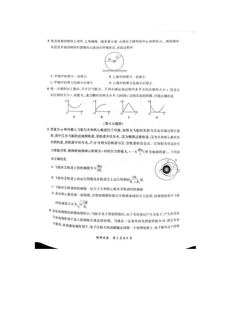 2024安徽省京师测评高三质量联合检测物理试题02