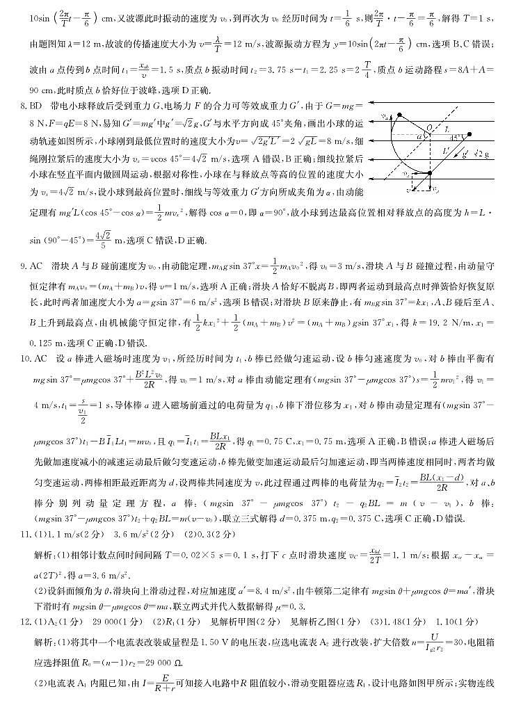 2024届河北省普通高中学业水平选择性考试物理试题02