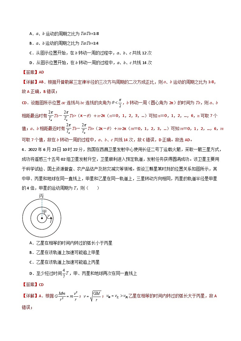 专题30 天体运动中追及相遇问题、能量问题和图像问题（解析版）第3页