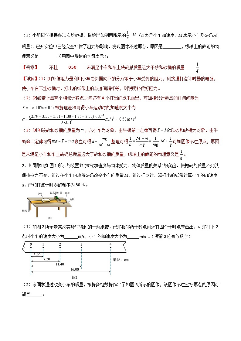 专题19 探究加速度与力、质量的关系-【热重难点】最新高考物理一轮复习热点重点难点夯练与提升02
