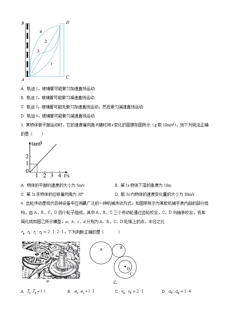 广东省广州市华南师范大学附属中学2023-2024学年高一下学期期中考试物理试卷（原卷版）第2页