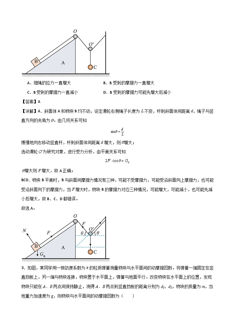 专题07 摩擦力-【热重难点】最新高考物理一轮复习热点重点难点夯练与提升03