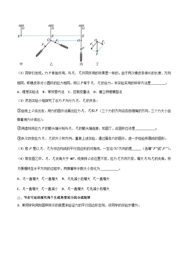 专题13 探究两个互成角度的力的合成规律-【热重难点】最新高考物理一轮复习讲义03