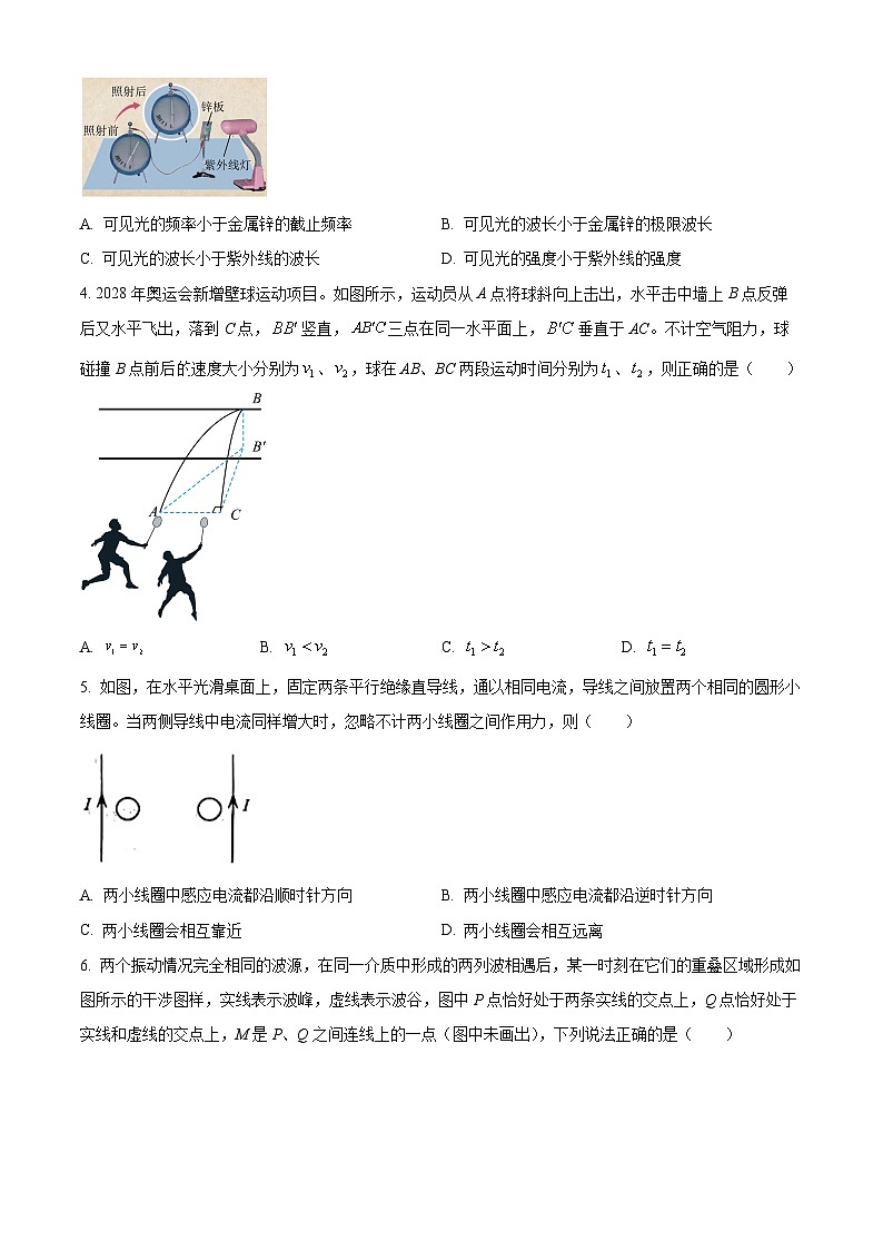 2024届辽宁省大连市高三下学期适应性测试（二模）物理试题（原卷版+解析版）02