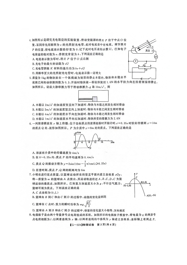 高三联考最后一卷 物理第2页