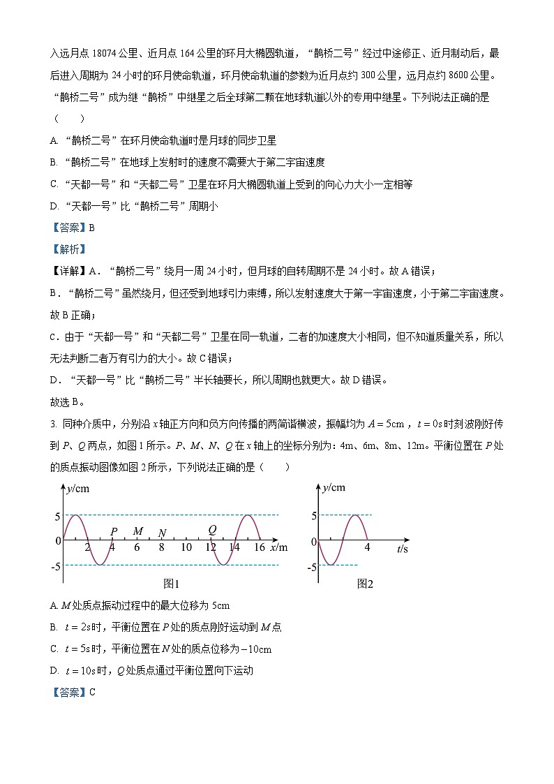 2024届山西省晋中市高三下学期5月高考适应训练考试理科综合试卷-高中物理（解析版）第2页