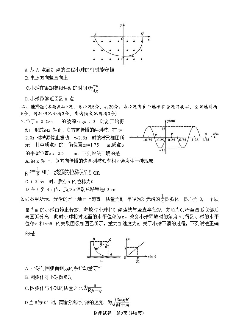 湖南省炎德英才名校联考联合体2024年(届)高三下学期高考考前仿真联考(三)物理试题03