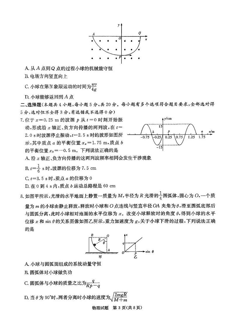 2024湖南省炎德名校联盟高三下学期5月高考考前仿真联考（二）物理试卷答案03