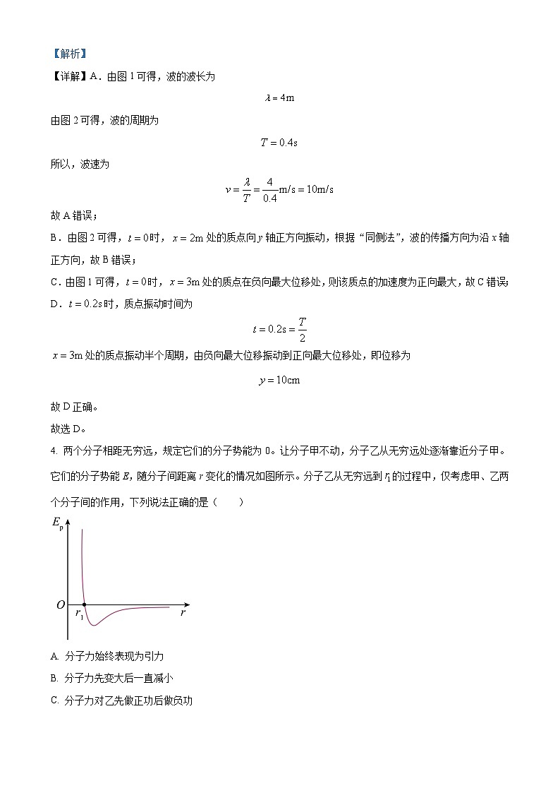 海南省海口市第一中学2023-2024学年高三下学期期中考试物理试题  B卷（原卷版+解析版）03