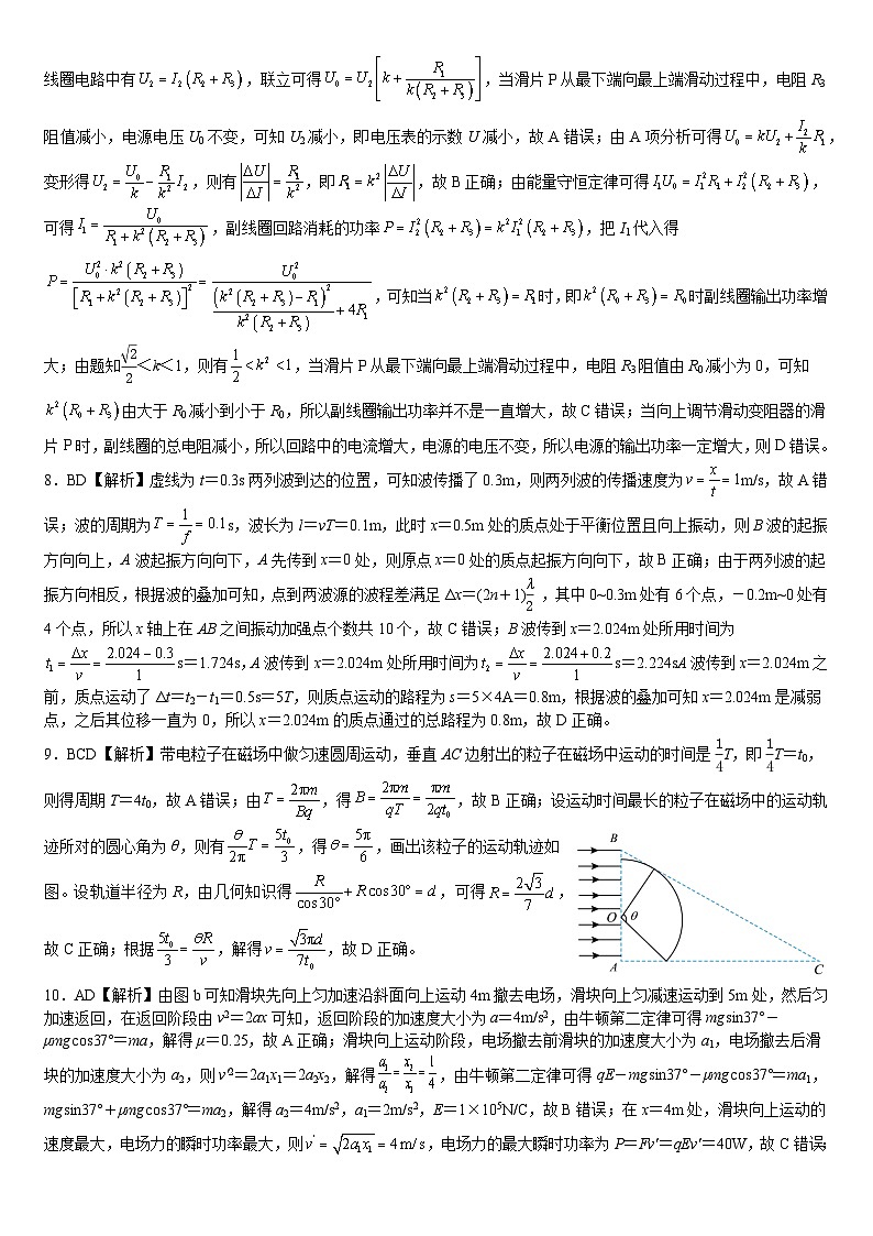 226，2024届湖北省高考适应性训练物理试题（九）（新课标新高考）第2页