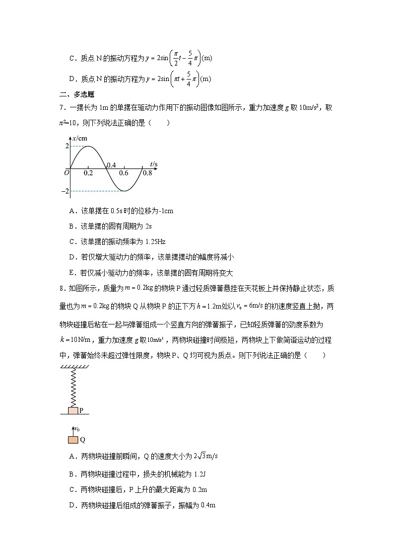 231，2024年高考物理小专题精选题特训：机械振动与机械波03