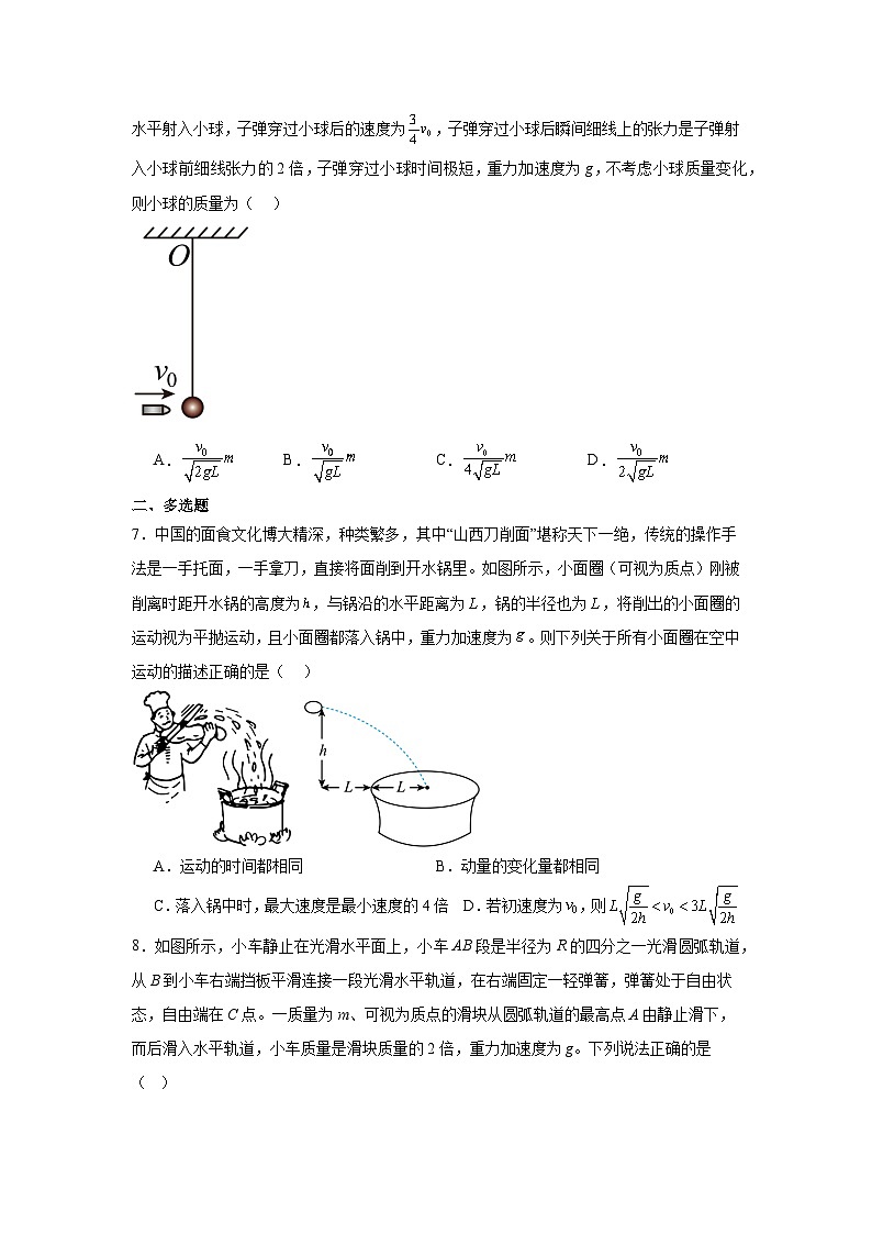 233，2024年高考物理小专题精选题特训：动量守恒定律第3页