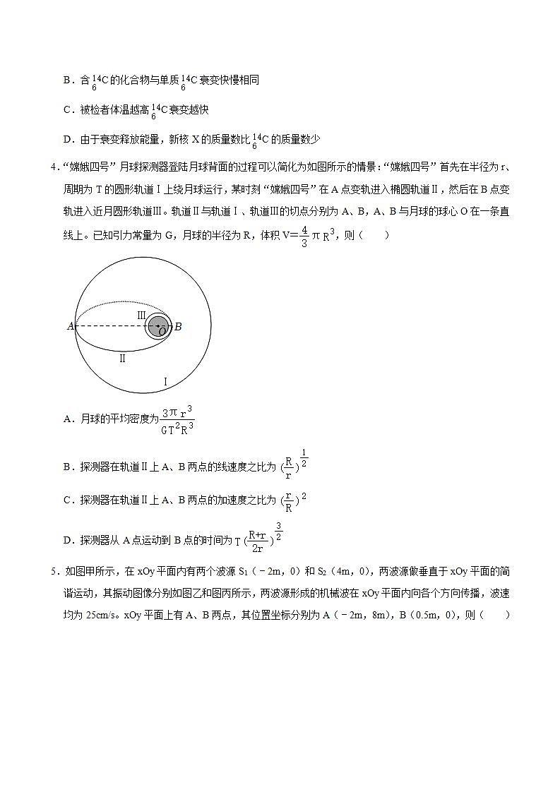 2024届湖南省岳阳市岳汨联考高三下学期5月月考物理试题（Word版）第2页