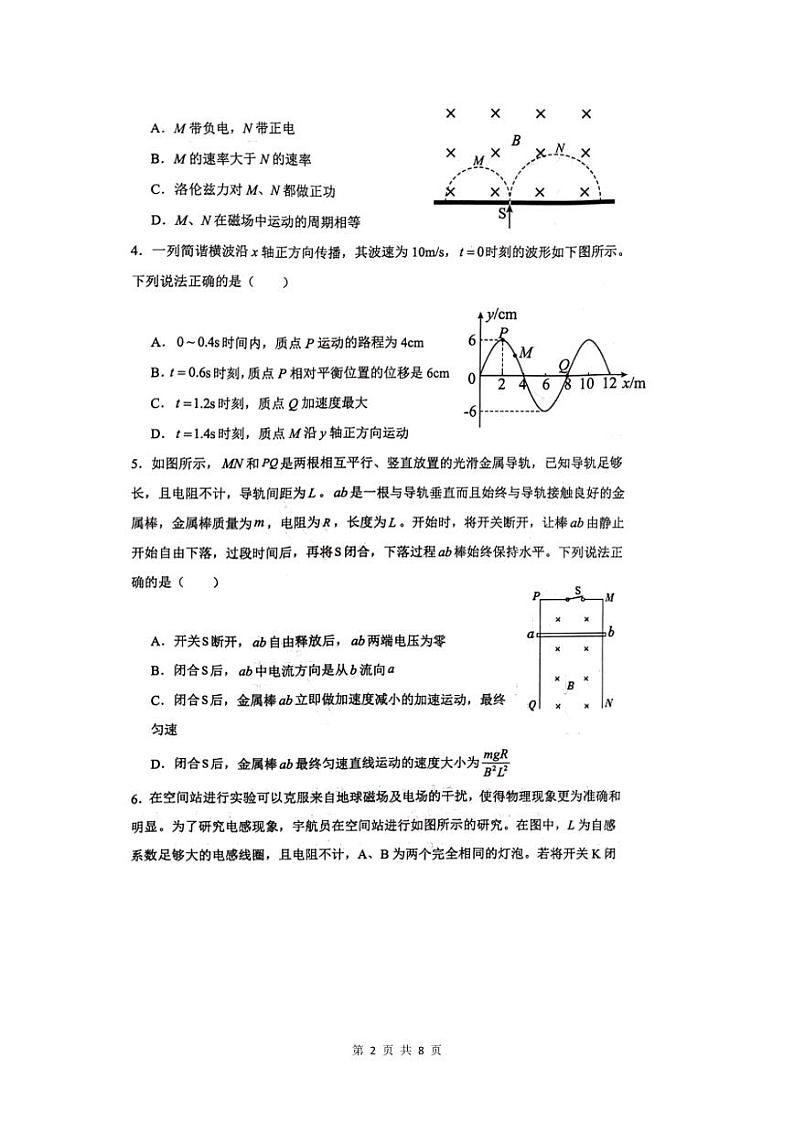 河南省商丘市2023-2024学年高二下学期5月联考物理试题02