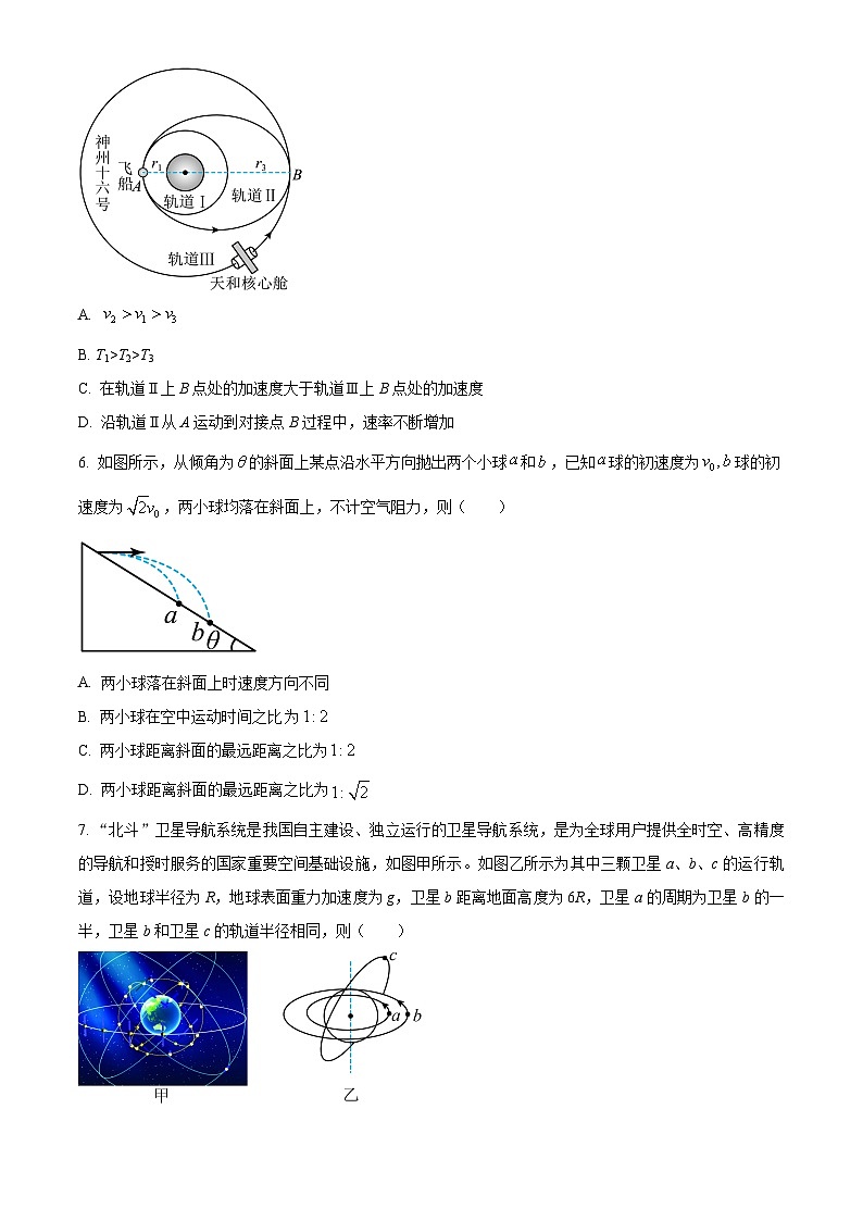 河南省周口市鹿邑县2023-2024学年高一下学期4月月考物理试题（原卷版+解析版）03