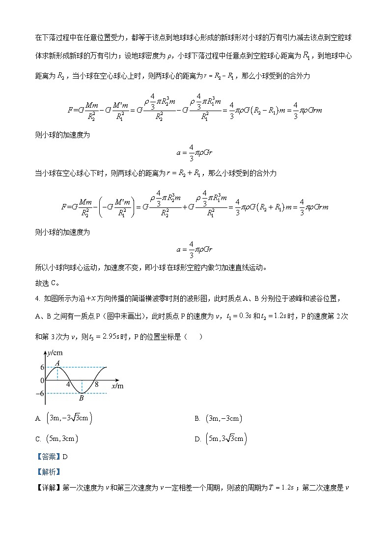 2024届山东省广饶县第一中学高三下学期二模物理试题（原卷版+解析版）03