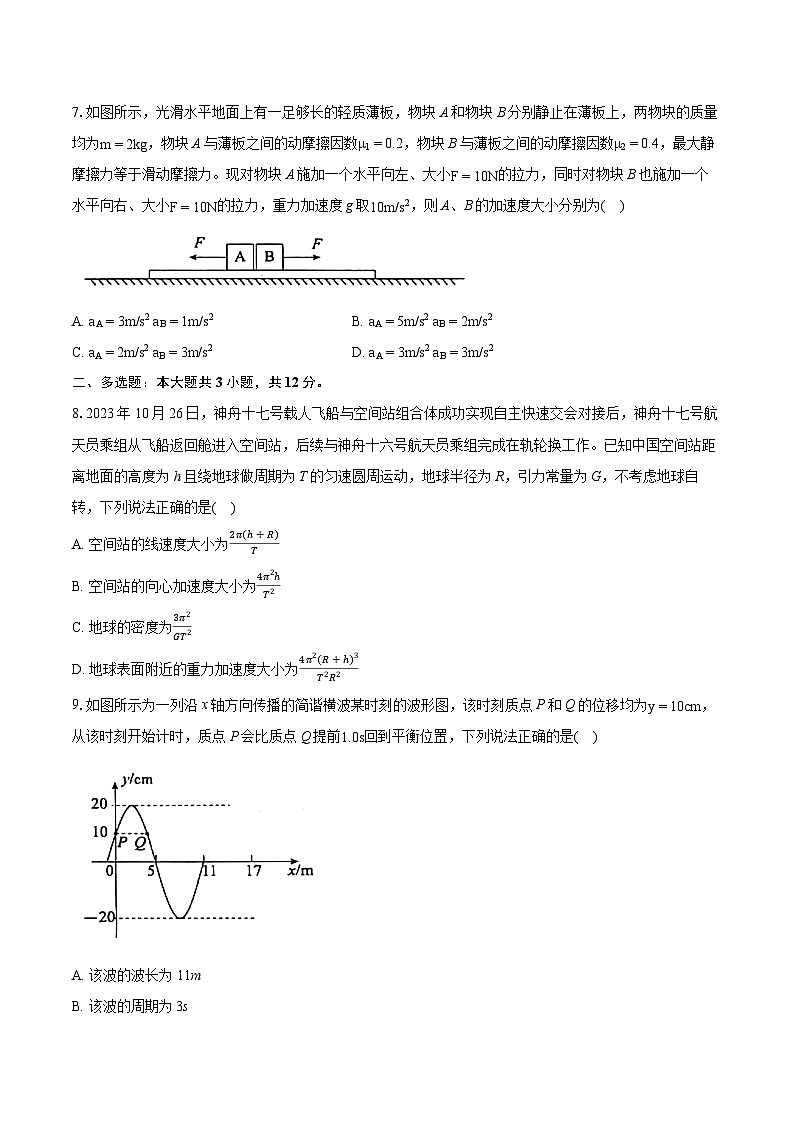 2023-2024学年河北省沧衡名校联盟高三模拟考试物理试卷（5月）（含详细答案解析）03