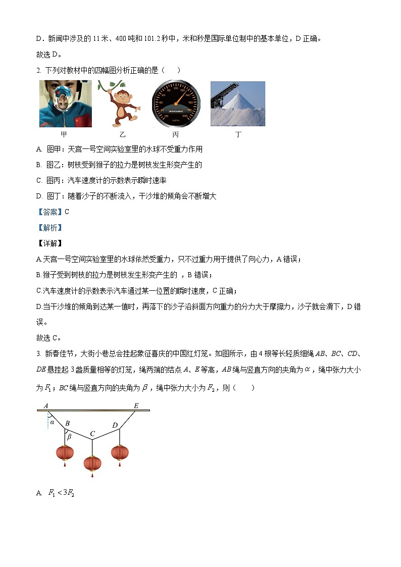 2024届浙江省金华市东阳市高三下学期三模物理试题（解析版）第2页