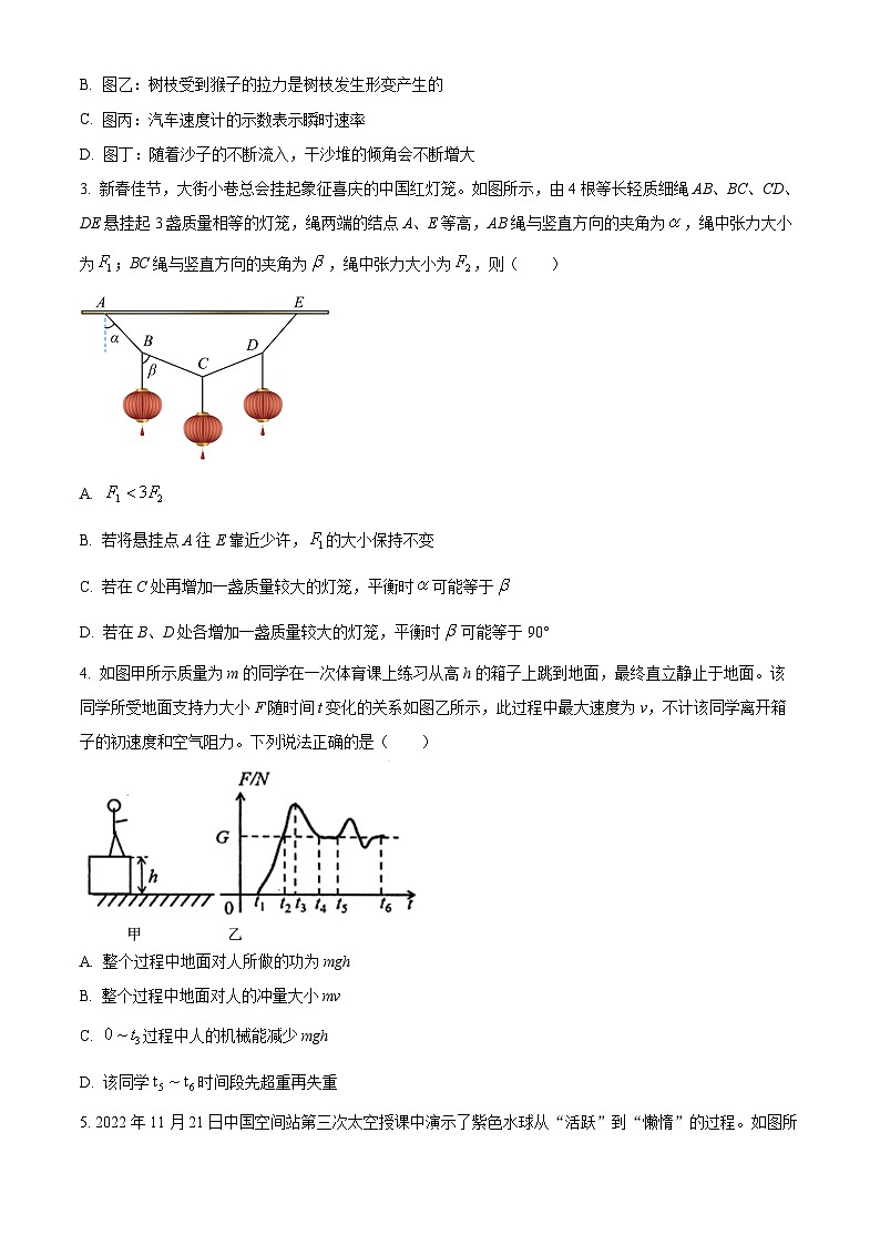 2024届浙江省金华市东阳市高三下学期三模物理试题（原卷版）第2页
