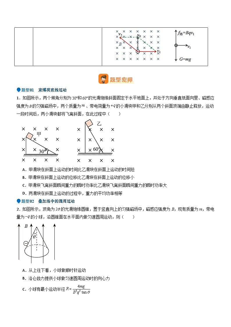 压轴专题08 带电粒子在叠加场中运动-2024年高考物理压轴题专项训练（全国通用）03