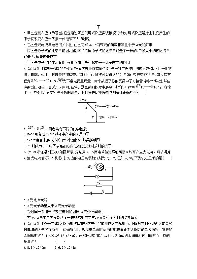 新高考浙江版2025届高考物理一轮总复习训练小题增分特训13波粒二象性和原子物理(人教版)第2页