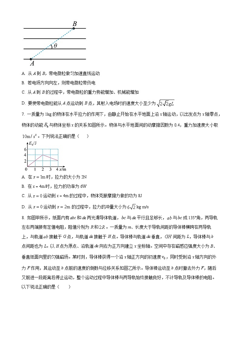 2024届陕西省安康市安康市高新中学，安康中学高新分校高三下学期模拟预测理综试题-高中物理03