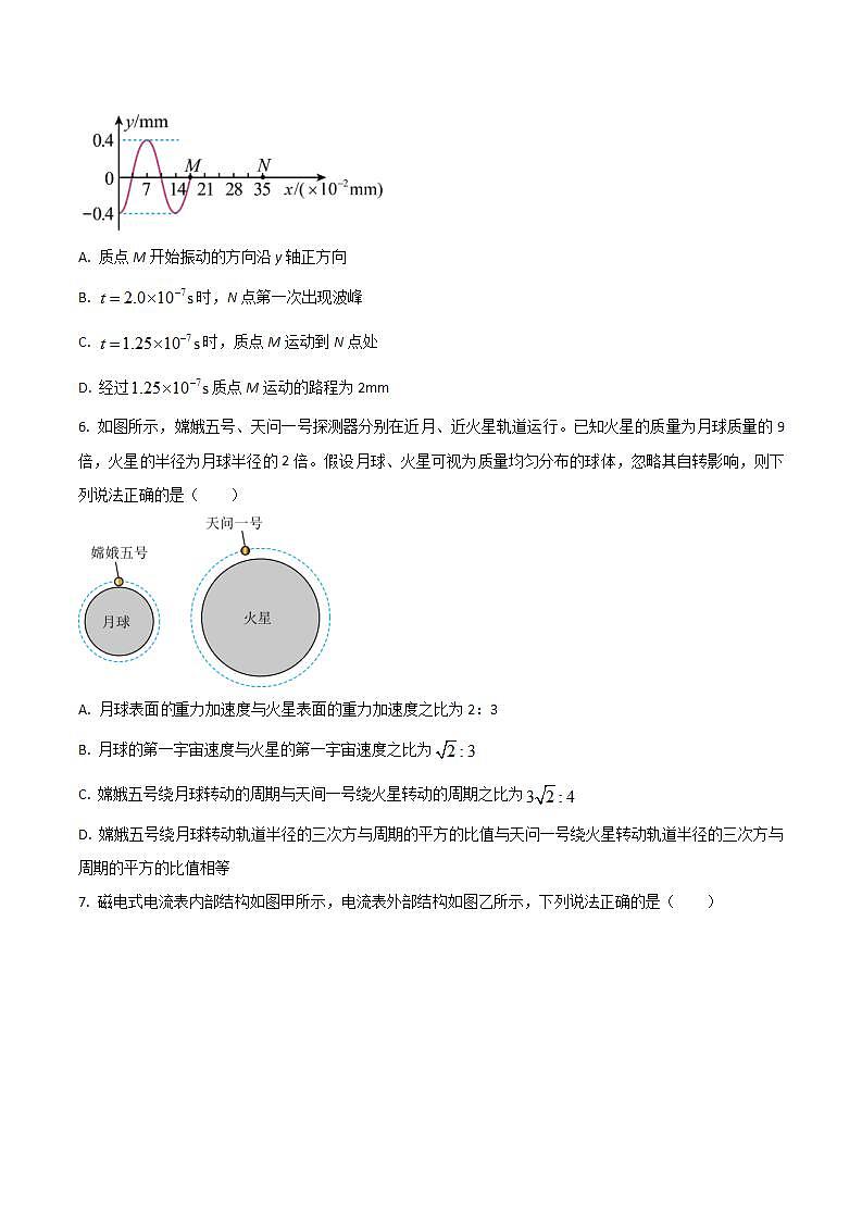 2024届福建省龙岩市高三下学期五月教学质量检测（三模）物理试题（Word版）03
