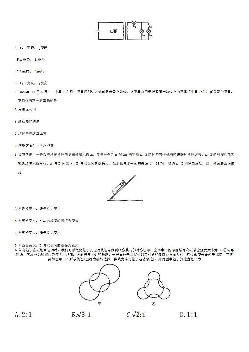 2024届湖北省武汉二中等部分学校高三下学期三模物理试题 （解析版）02