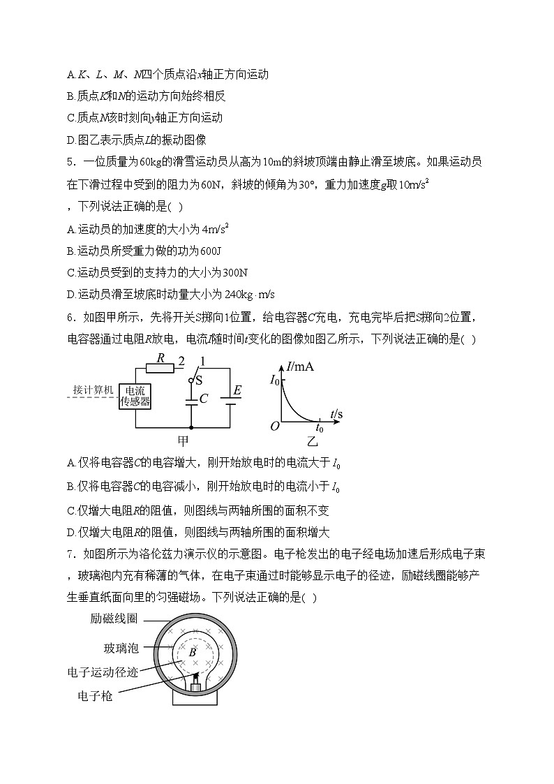 北京市顺义区2024届高三下学期一模（第二次统练）物理试卷(含答案)第2页