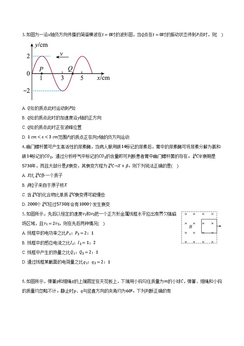 2024届河北省普通高中高三下学期二模物理试卷02
