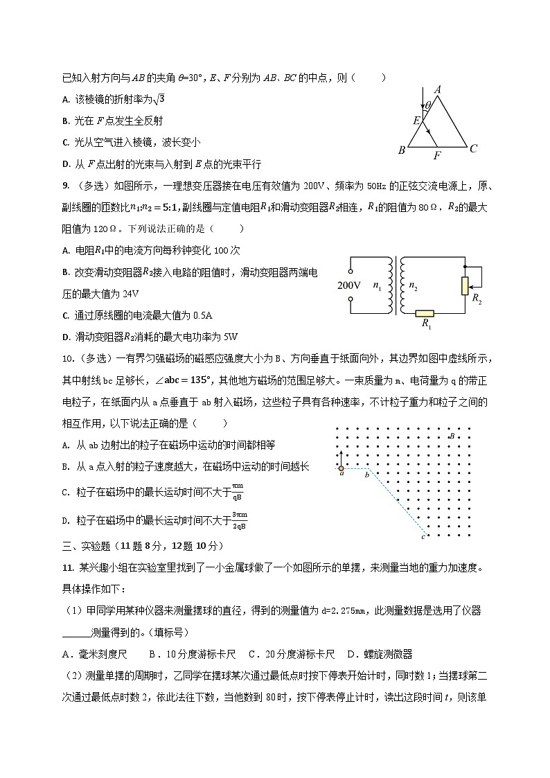 湖南省2024届高三下学期模拟冲刺物理卷（二）第3页