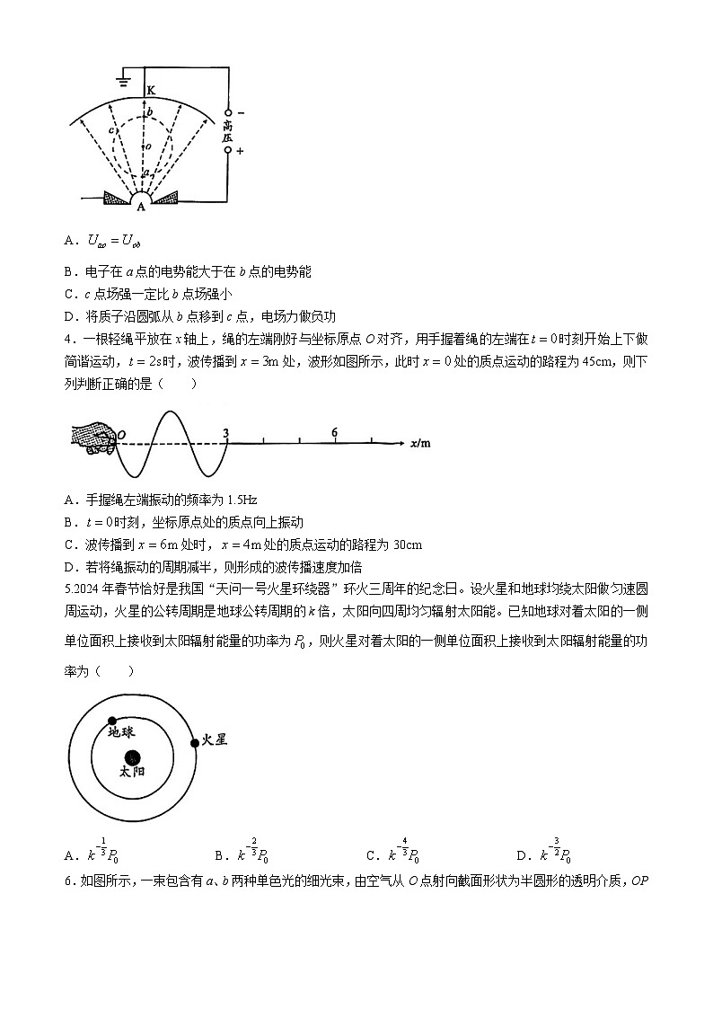 安徽省A10联盟2024届高三下学期最后一卷物理试卷（Word版附答案）第2页