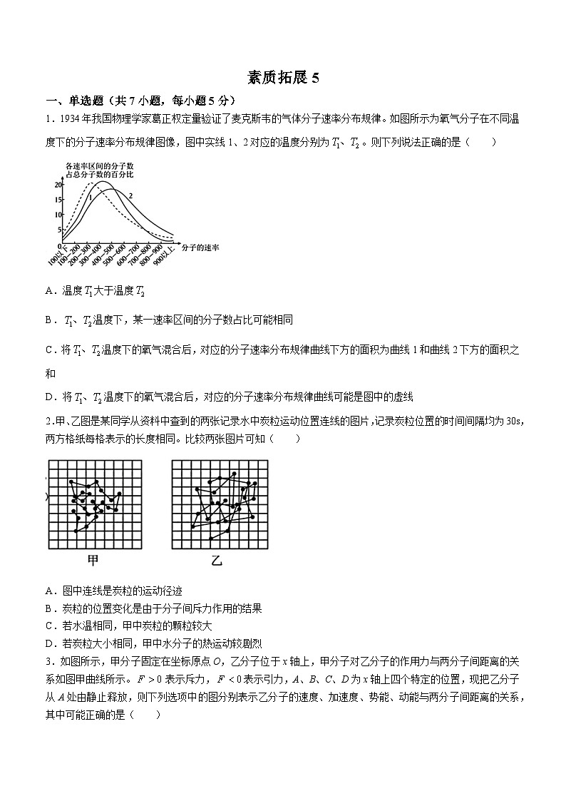 安徽省合肥市第一中学2023-2024学年高二下学期第五次测试物理试卷（Word版附解析）01