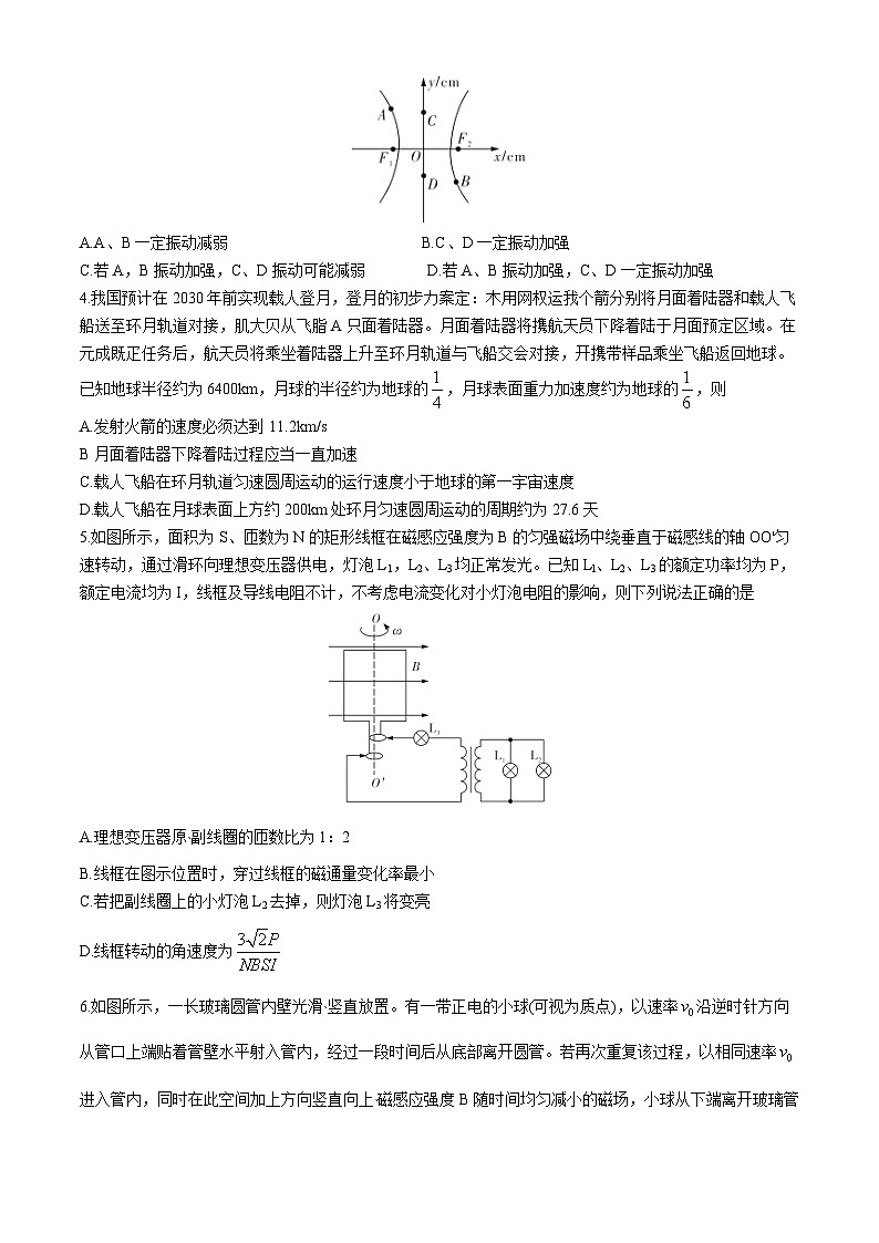 2024届湖南省长沙市雅礼中学高三下学期模拟（二）物理试卷02