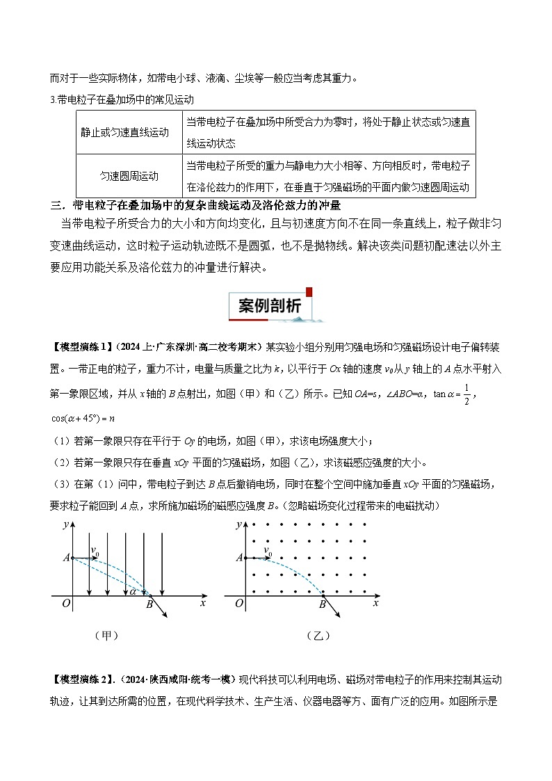 专题13 带电粒子在组（复）合场中运动的核心问题（原卷版）第3页