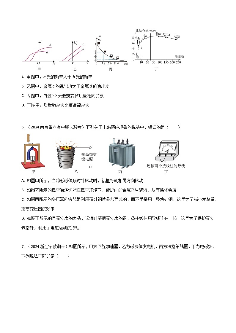 热点29 与教材图片相关问题-【模拟精炼】2024年高考物理30热点最新模拟题精练03