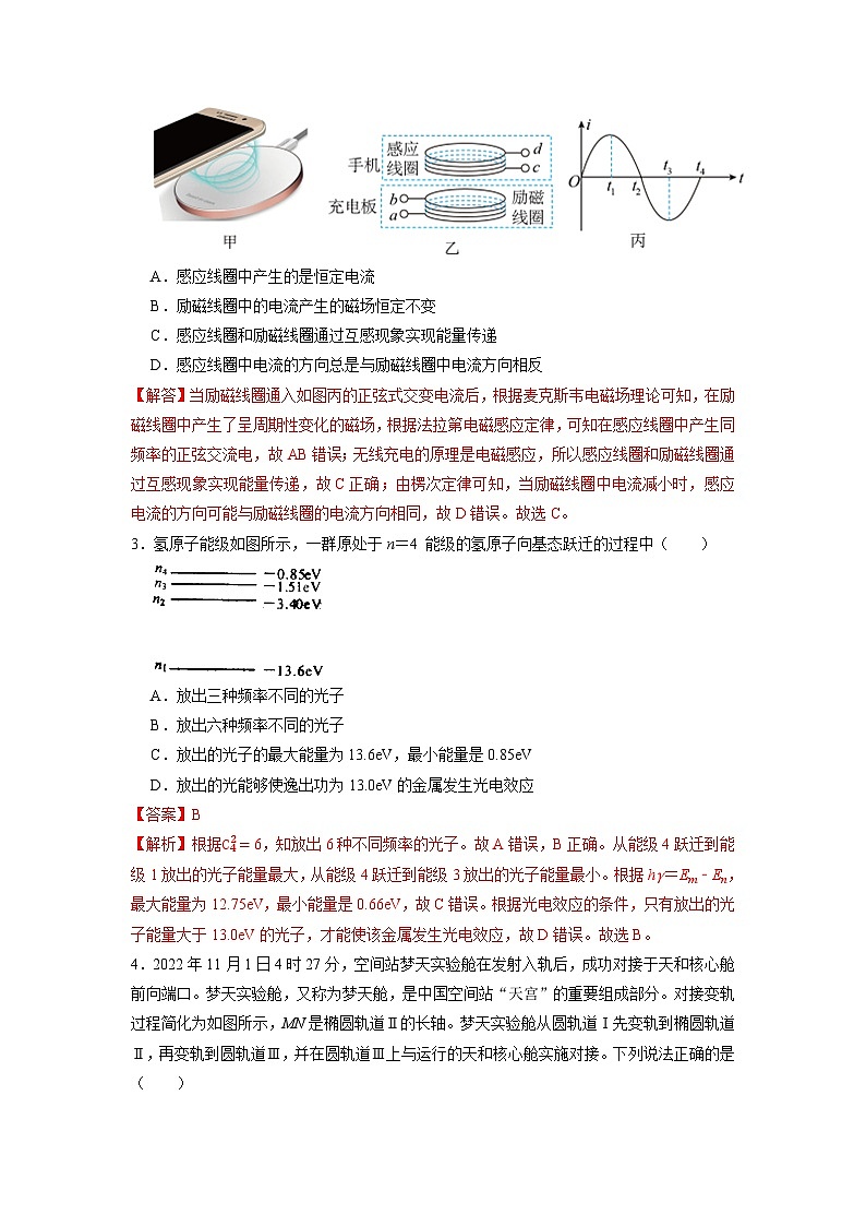信息必刷卷04-2024年高考物理考前信息必刷卷（江苏专用）03