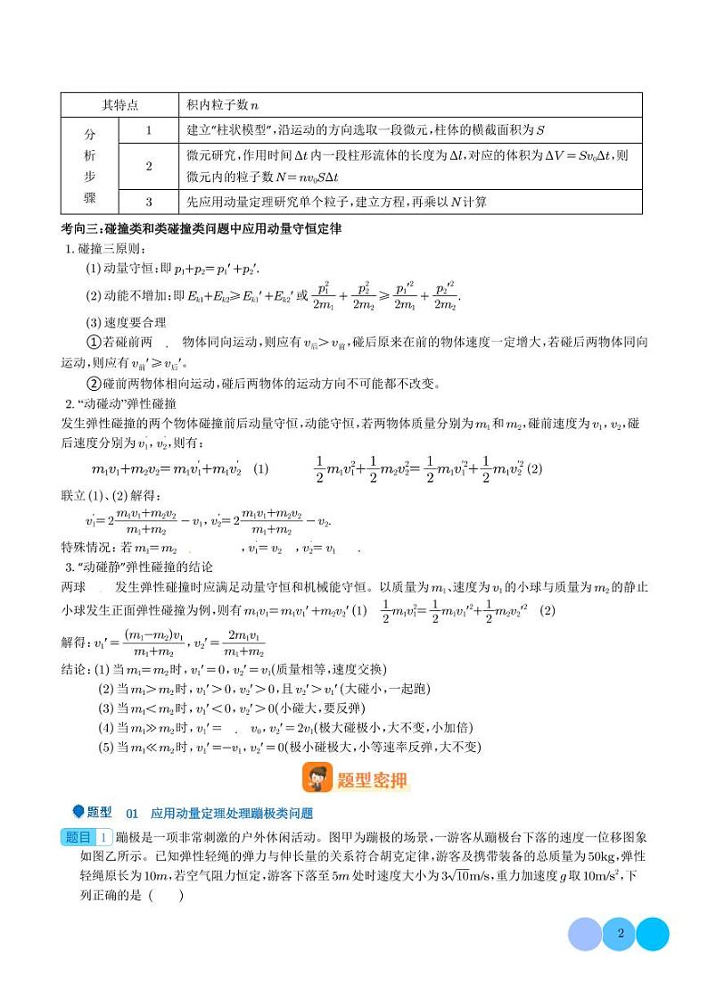 动量定理及碰撞类动量守恒定律的应用（学生版）第2页
