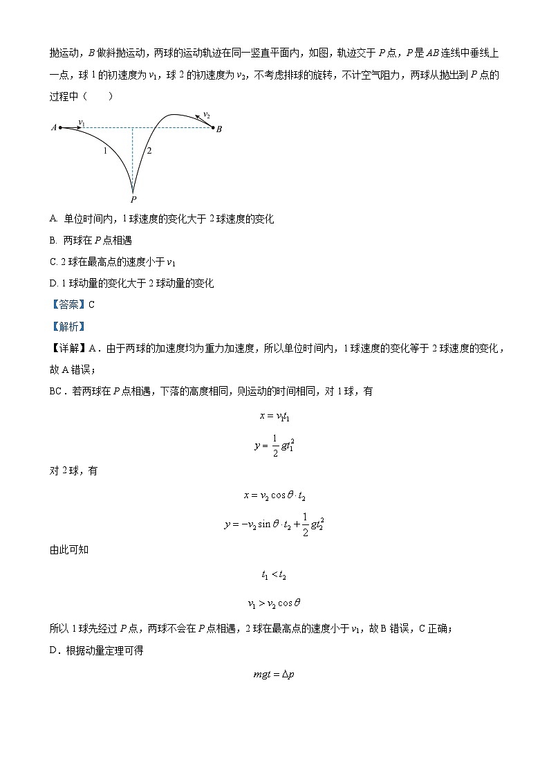 2024届江苏省南京师范大学附属中学高三下学期5月模拟考试物理试题（原卷版+解析版）02