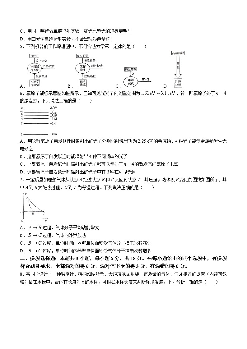 河北省邢台市邢襄联盟2023-2024学年高二下学期5月月考物理试题02