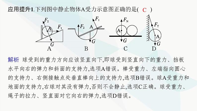 新教材高考物理一轮复习第2章相互作用共点力的平衡专题2受力分析共点力的平衡课件第7页