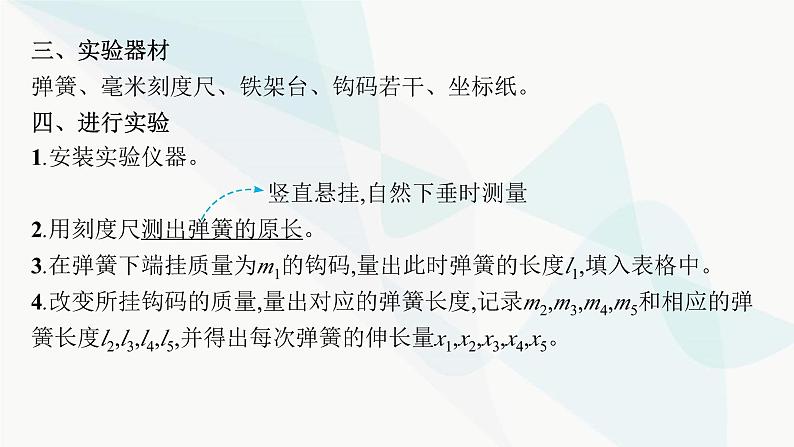 新教材高考物理一轮复习第2章相互作用共点力的平衡实验2探究弹簧弹力与形变量的关系课件05