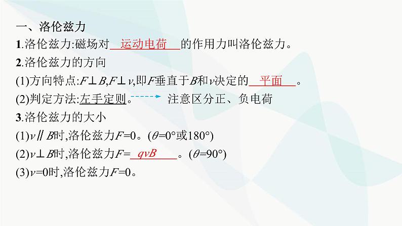 新教材高考物理一轮复习第10章磁场第2节磁场对运动电荷的作用课件04