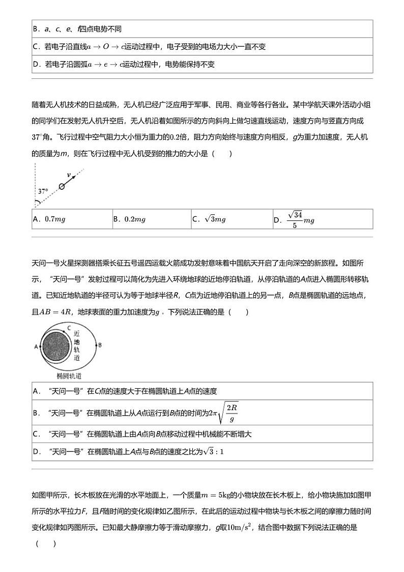 2024年江西高三二模物理试卷（八校）第2页