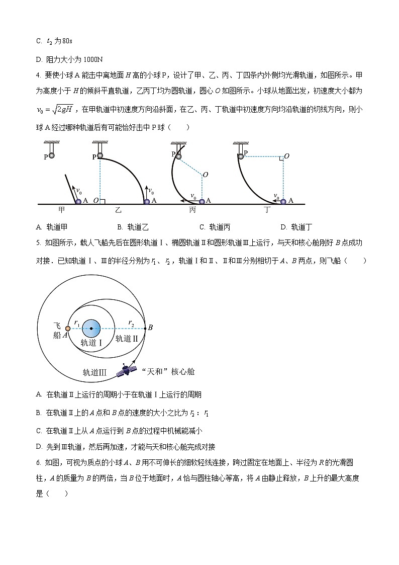 河北正定中学2023-2024学年高一下学期第二次月考物理试题（学生版）第2页