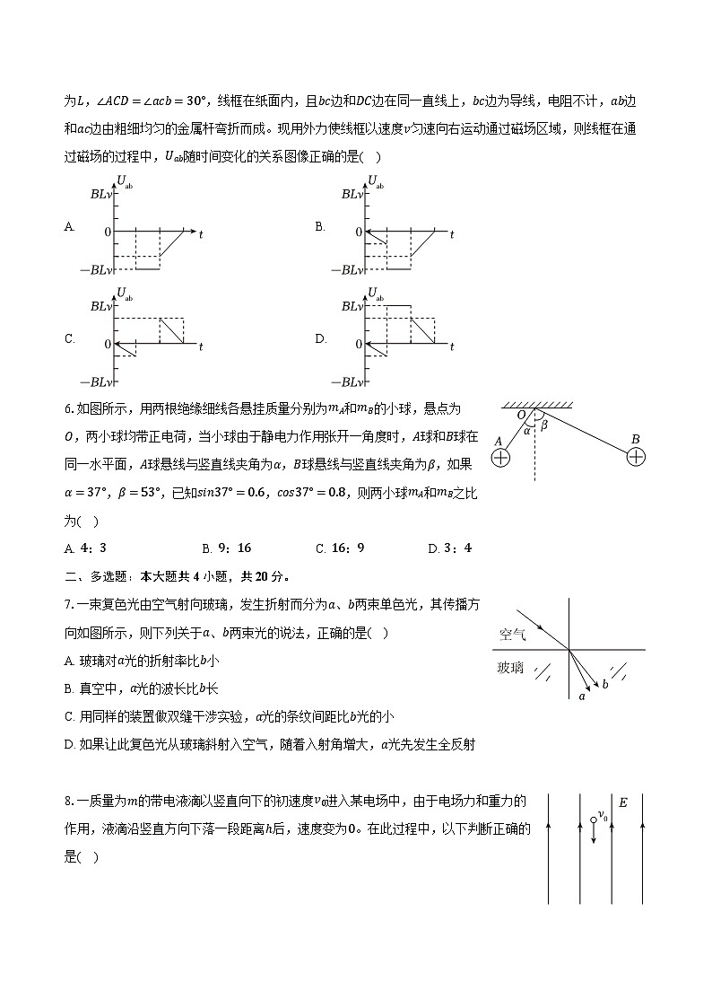 2023-2024学年四川省成都外国语学校高二（下）期中物理试卷（含解析）第2页